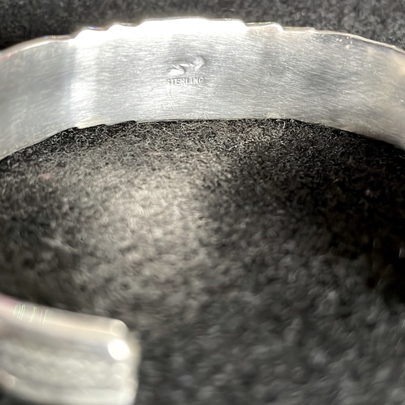 Turquoise & Coral Sterling Bracelet - Picture 4 of 4